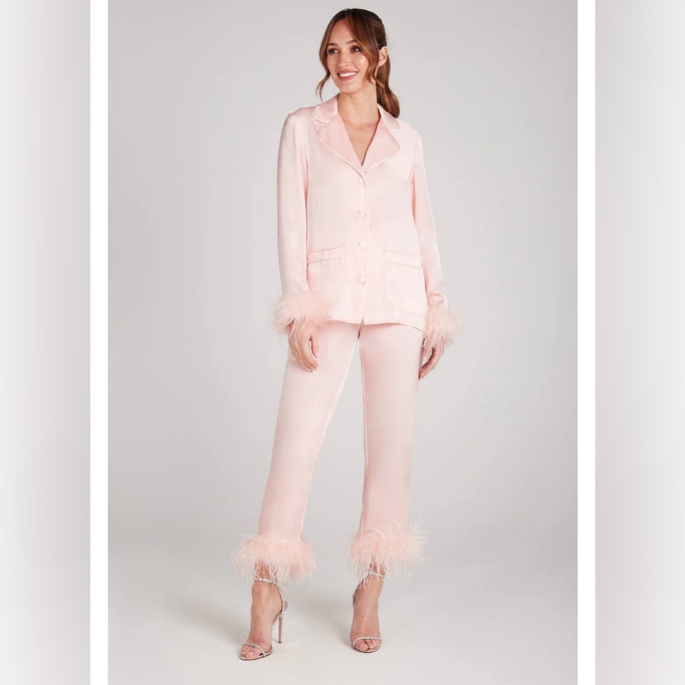 PINK FEATHER PAJAMAS